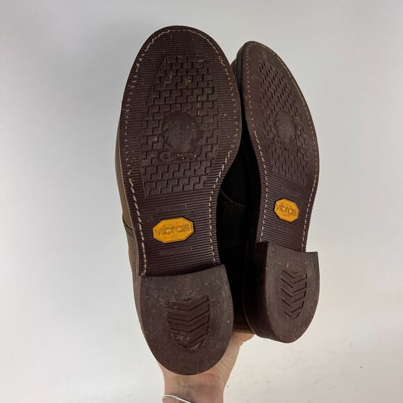 Chippewa LLBean Katahdin Iron Works Engineer cap boots mens 9.5 D brown leather - Picture 8 of 12